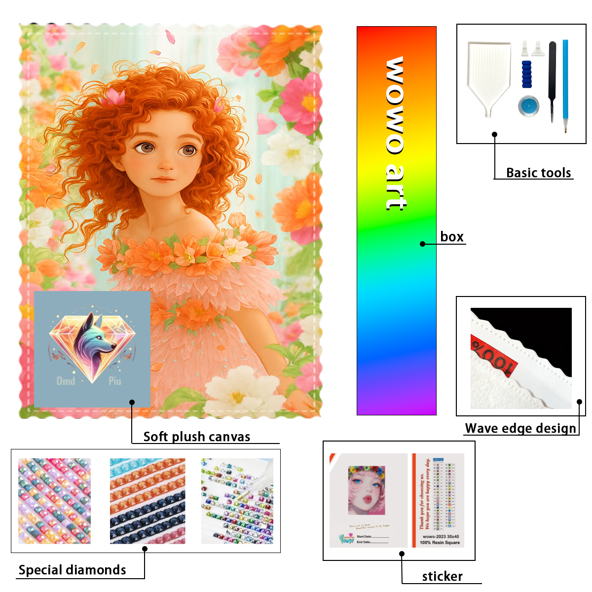 Resin Art To Buy - 【Piu Diamond Art】Entre flores 100% resin
