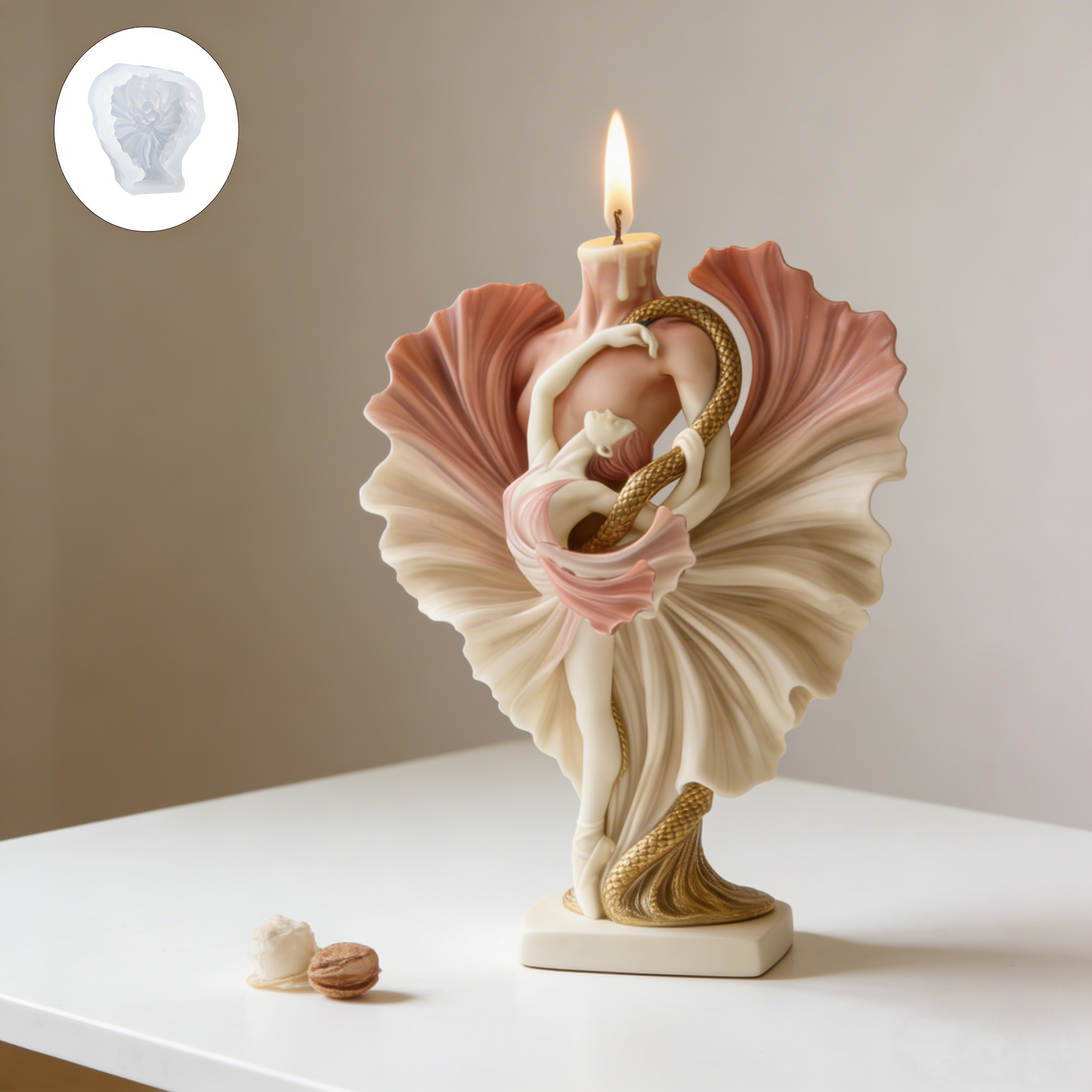 Resin Artist - 3D Artistic Snake Couple Human Figure