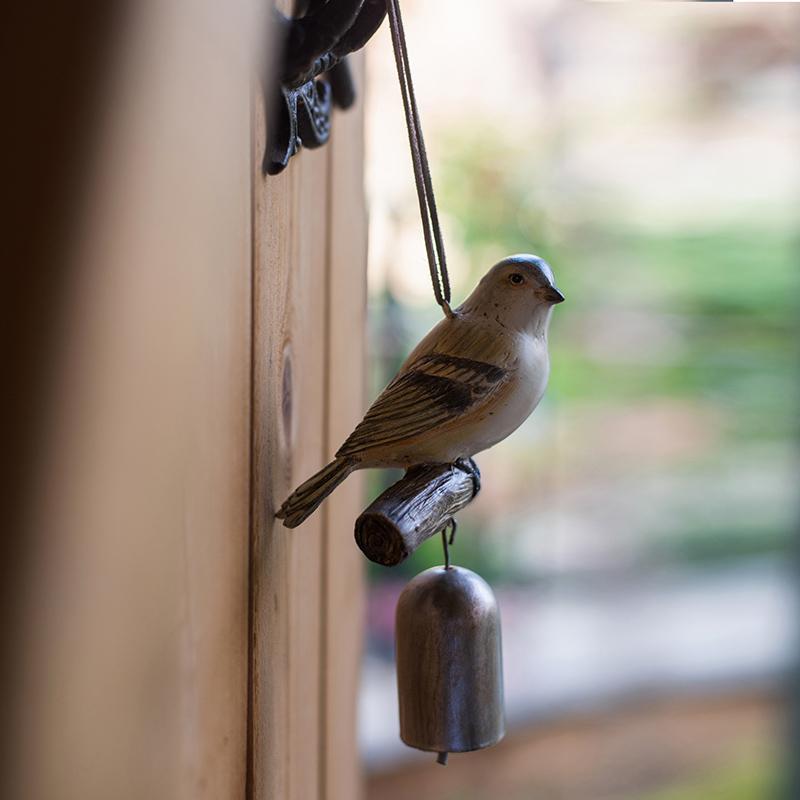 Resin Artist - Bird Wind Chimes Resin Bell Pendants