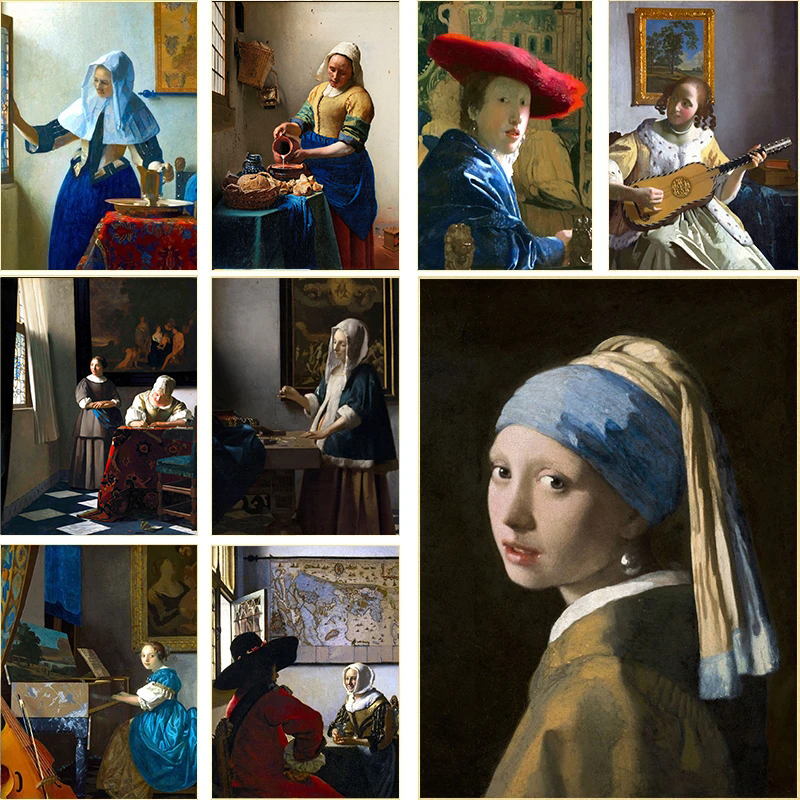 Resin Art Wall - Johannes Vermeer Classic Artwork Famous Painting