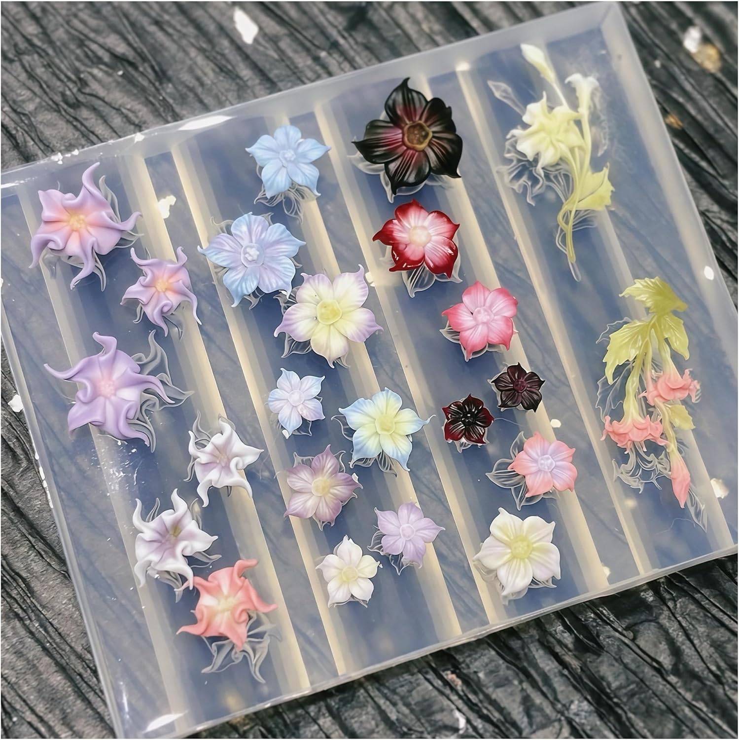Resin Art Images - 3D Iris Mandala Nail Mold Silicone
