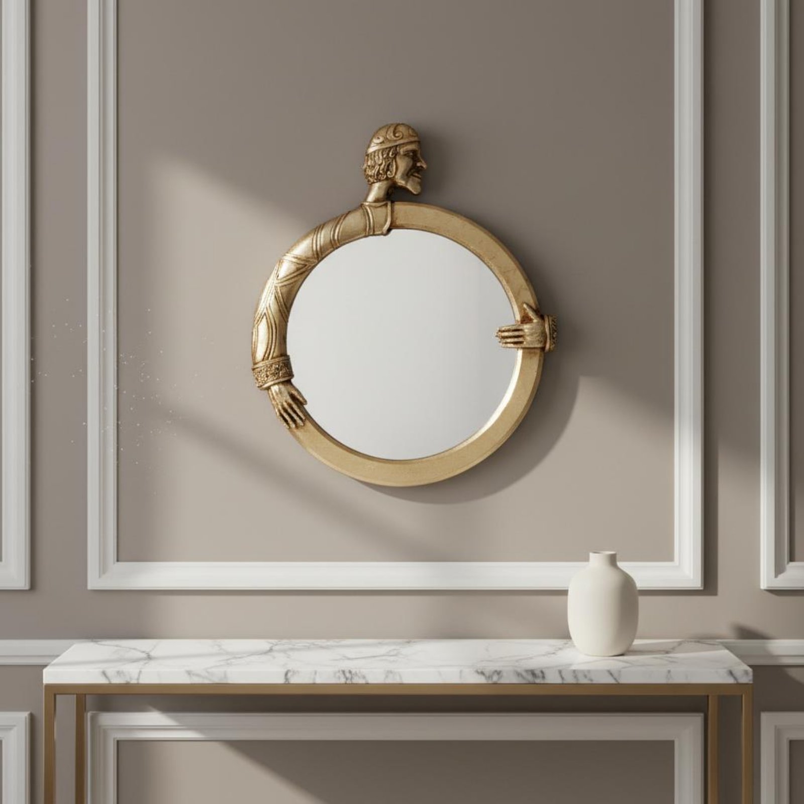 Resin Artist - King Figure Wall Mirror Artistic Design