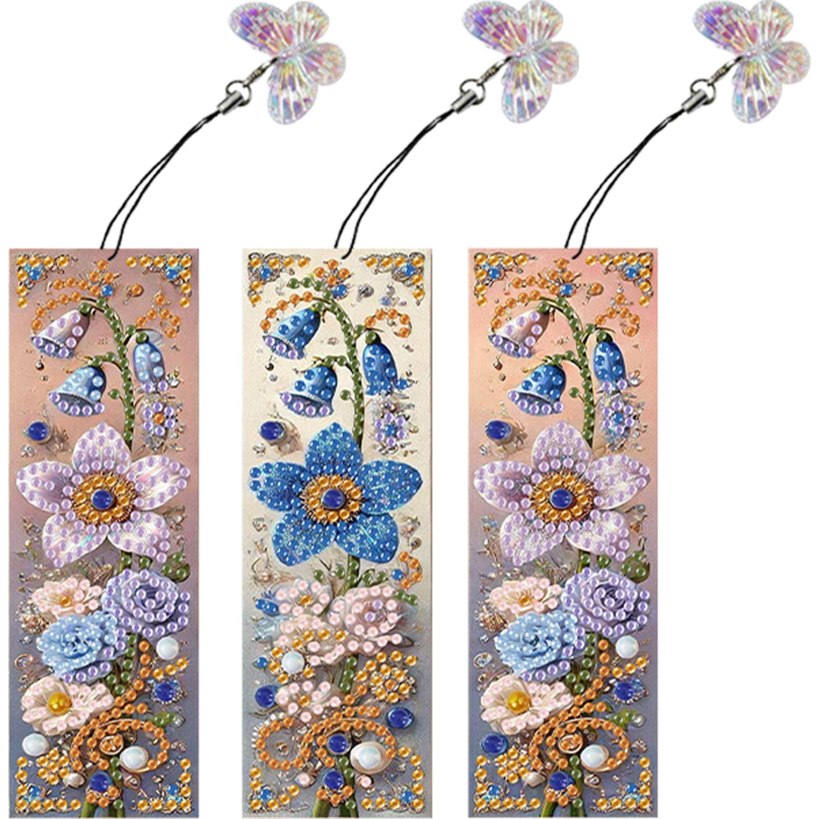 Resin Art Bookmark - 3Pcs Butterfly DIY Diamond Art Bookmark