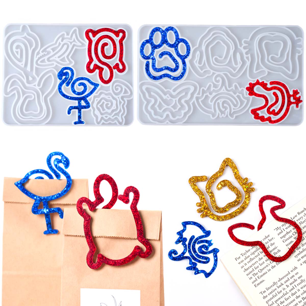 Resin Art Kit With Molds - 3D Animal Bookmark Silicone Mold DIY