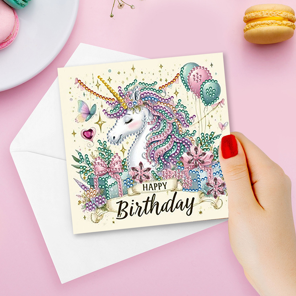 Resin Art Bookmark - 5D Rhinestone Arts Greetings Birthday Card