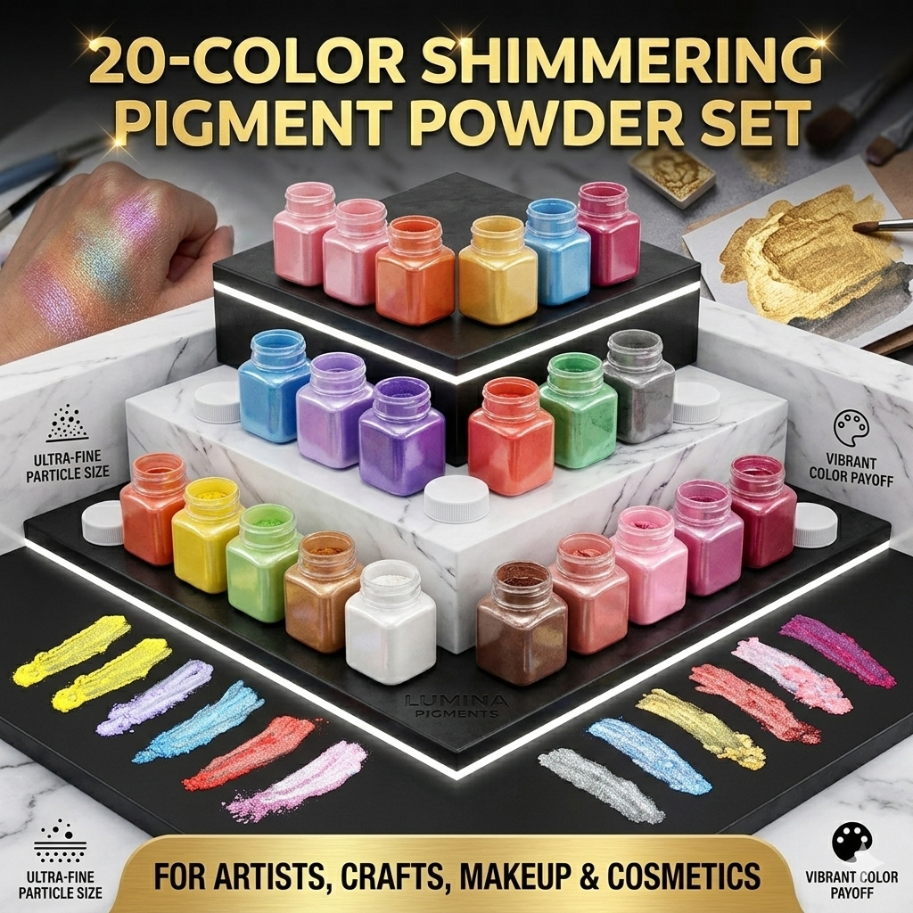 Pearl Powder Resin - 20 Colors Mica Powder Set 12g/Bottle