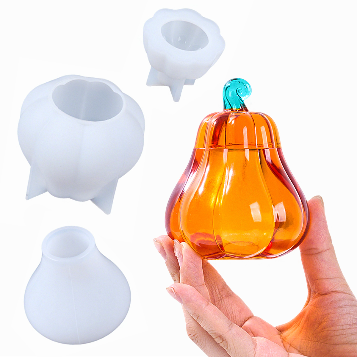 Resin Art Kit With Molds - DIY Pumpkin Storage Box Silicone Mold