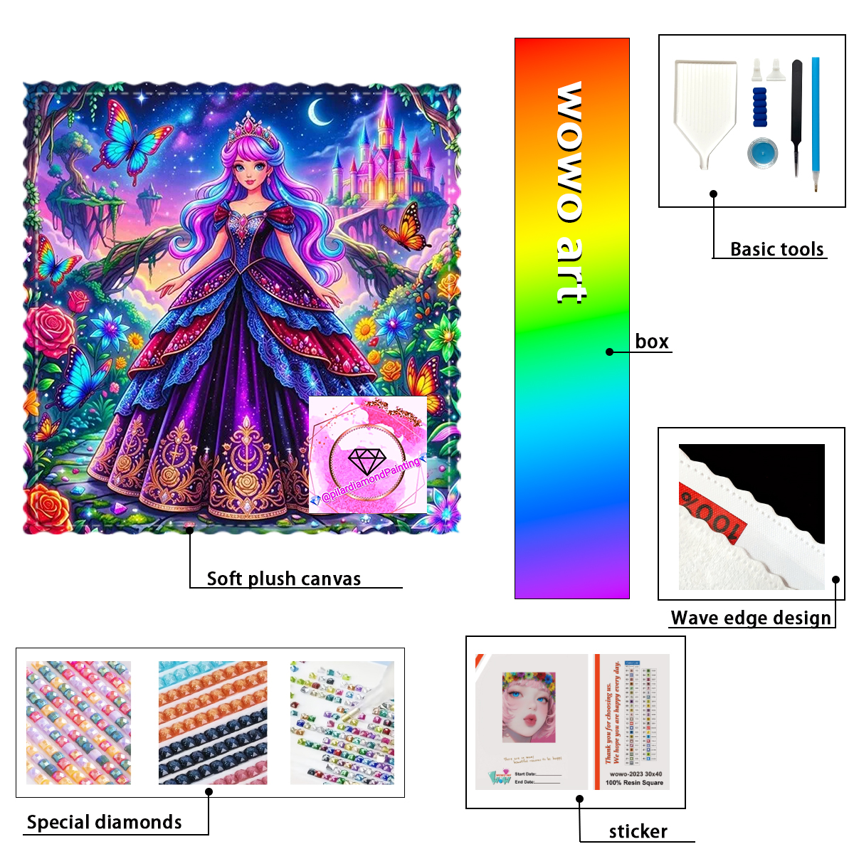 Resin Art To Buy - 【pilar Diamond Art】Princesa pequeña 100% Full