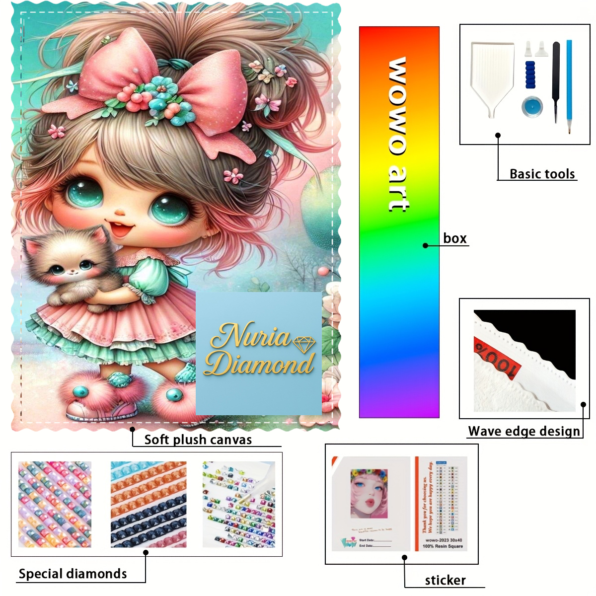 Resin Art To Buy - 【Nuria Diamond Art】cute little girl 100%