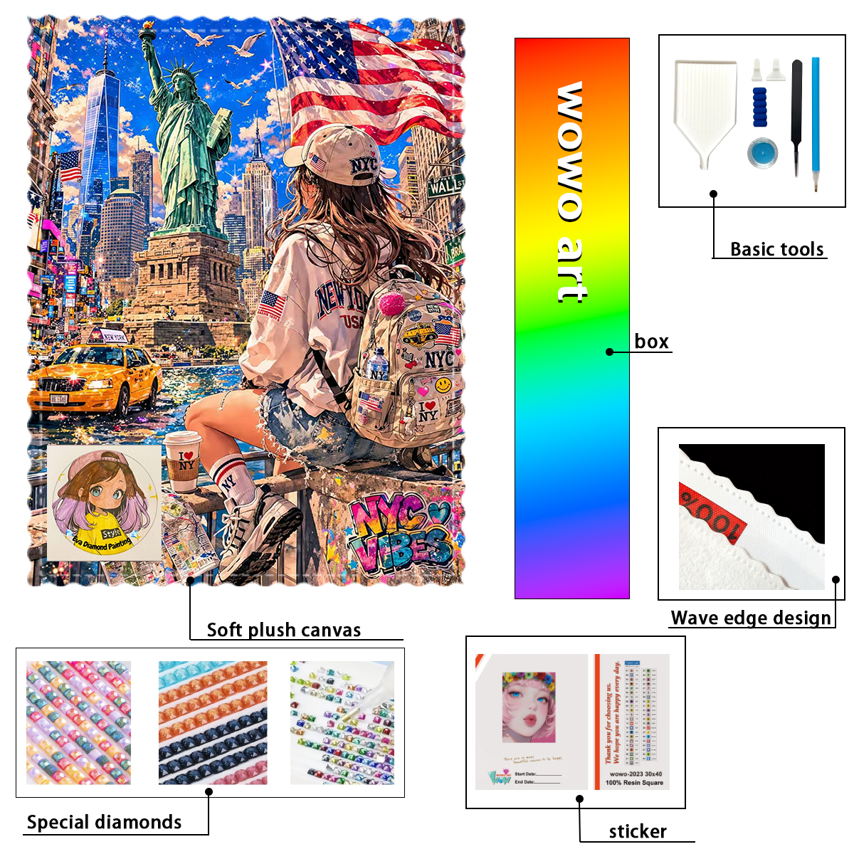 Resin Art Kits - 【eva Diamond Art】Chica de viaje 100%