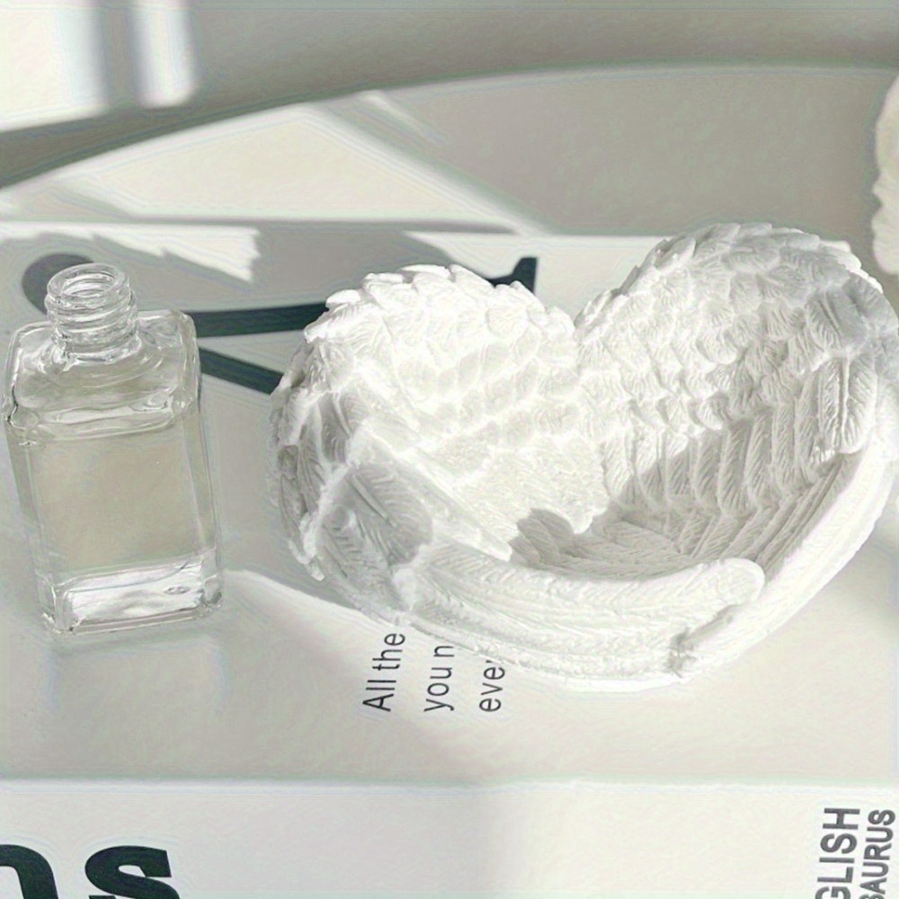 Resin Art Kit With Molds - 1pc Angel Wing Heart Silicone Mold