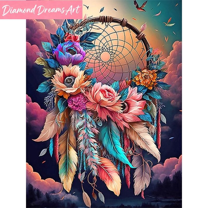 Resin Art Kits - Frameless, Diamond Painting Dream Catcher Butterfly
