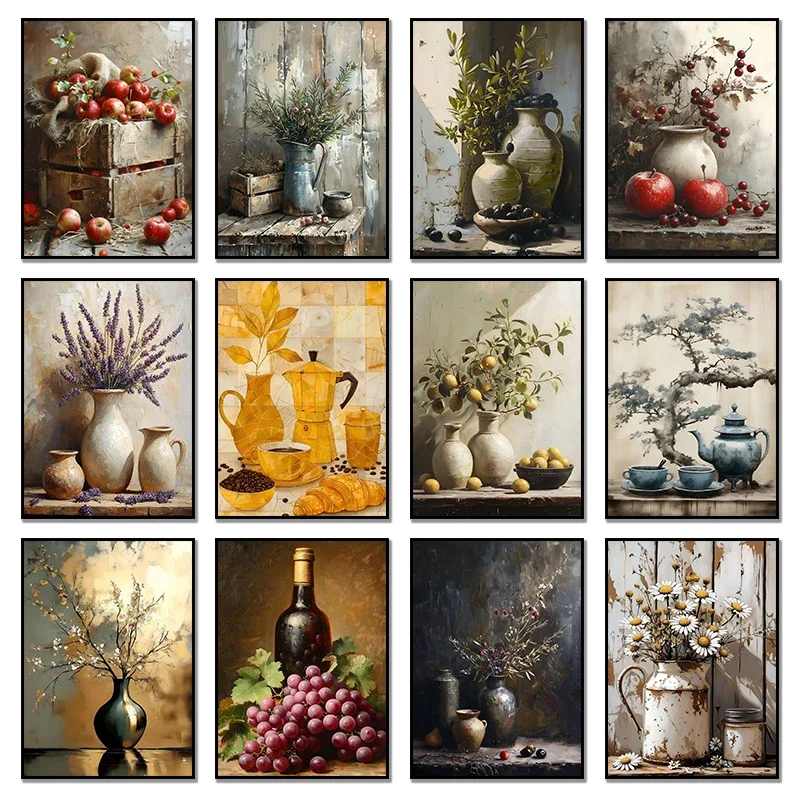 Resin Art Wall - Vintage Still Life Poster Prints Lemon