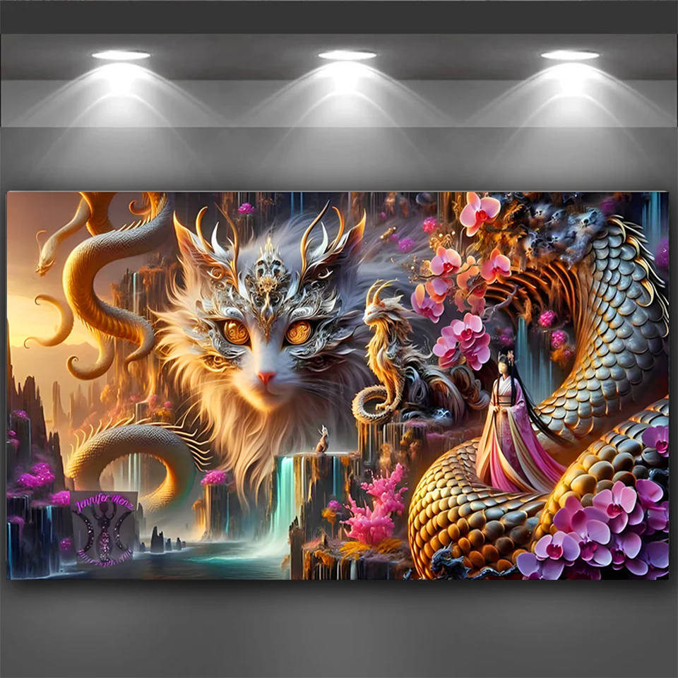 Diy diamond art Cat dragon Wom – Resin Art Images Bewertung und Preis