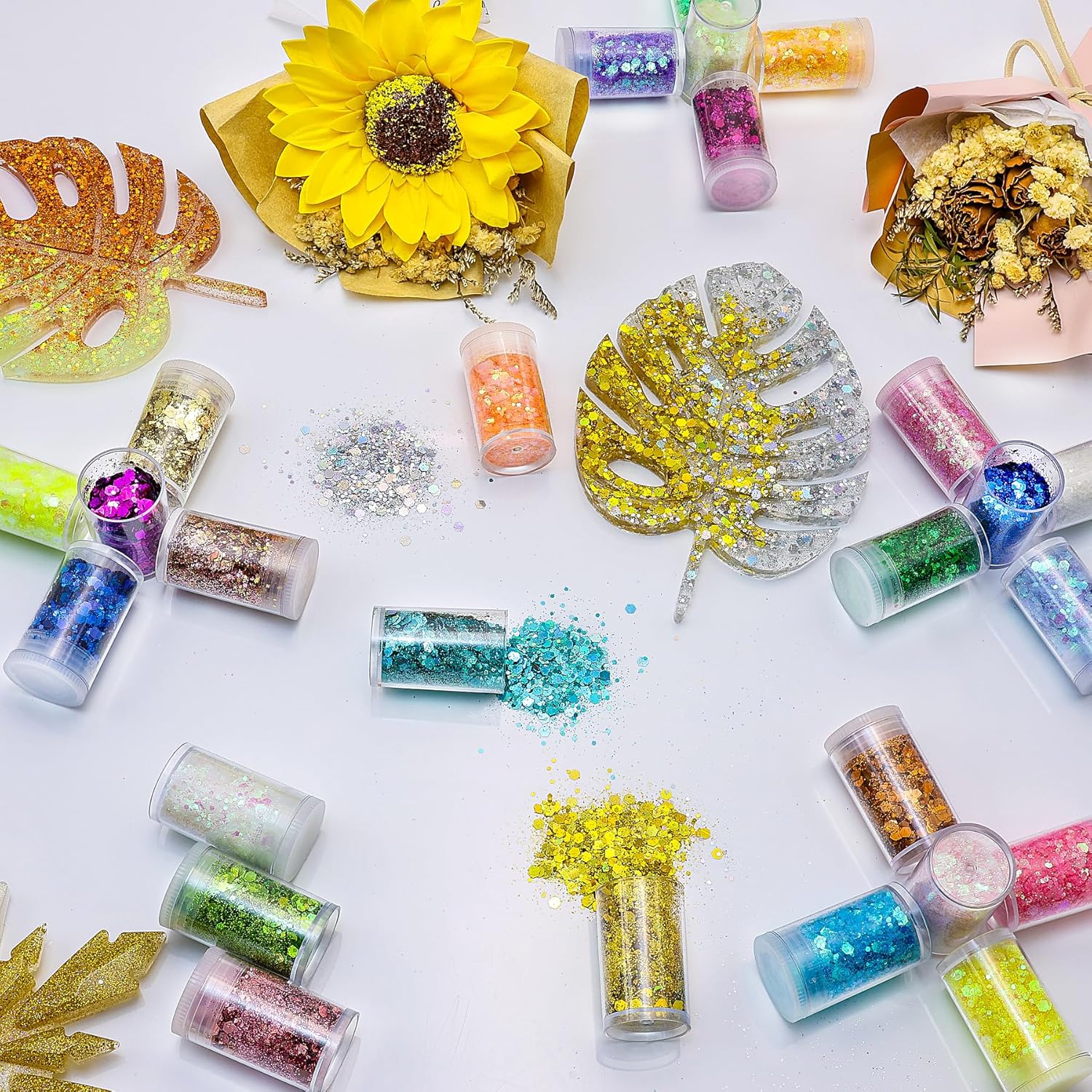45 Holographic Chunky Sequins  – Resin Art Images Bewertung und Preis