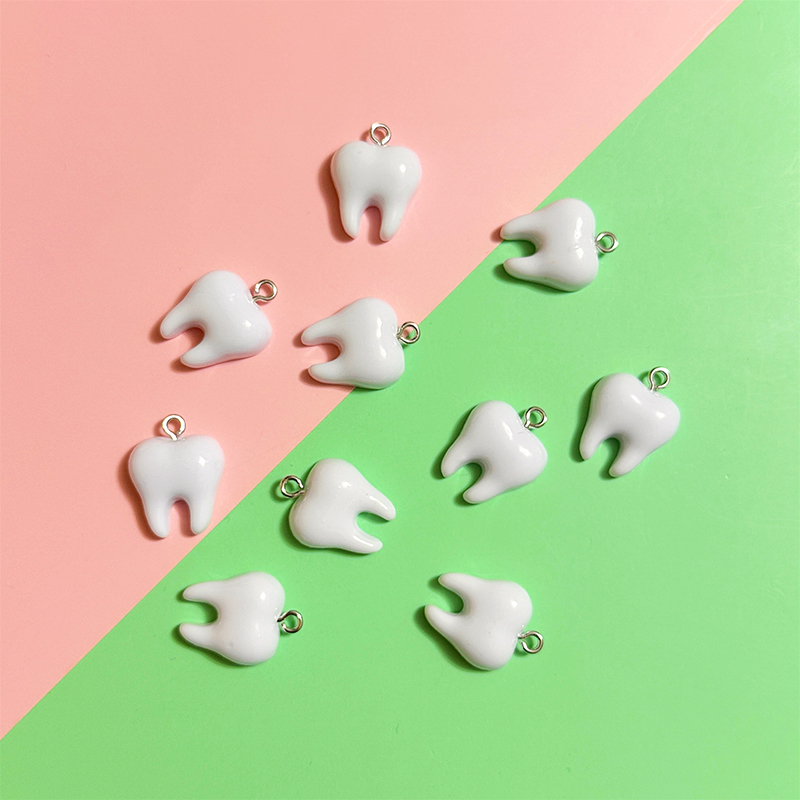 10pcs Cute White Teeth Resin P – Resin Art Handmade Bewertung und Preis