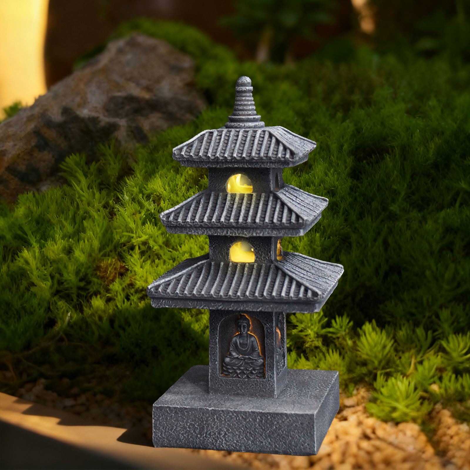 Solar Pagoda Lantern Garden St – Resin Art Lamp Bewertung und Preis