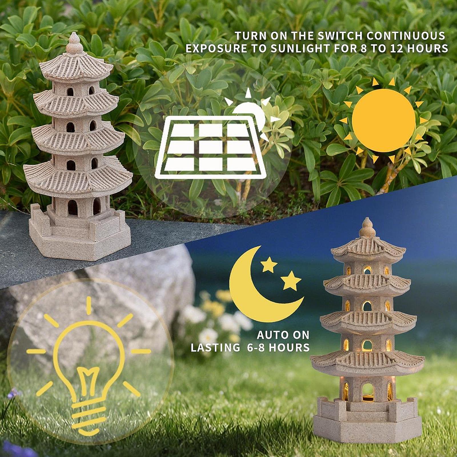 Solar Pagoda Lantern Garden St – Resin Art Lamp Bewertung und Preis