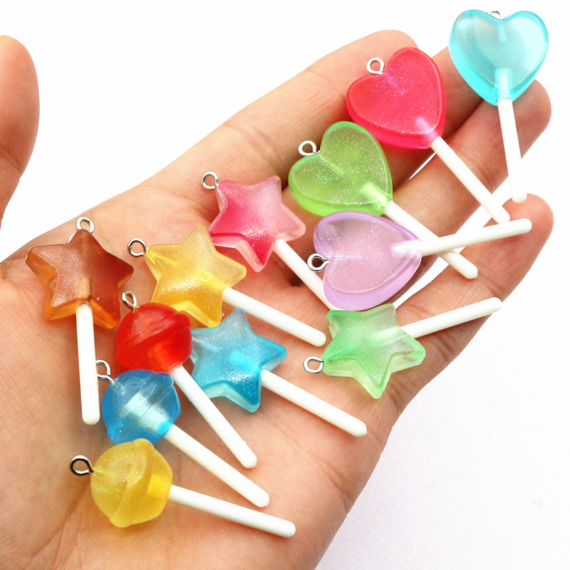 10pcs Mixed Colors Resin Cute  – Resin Art Keychain Bewertung und Preis