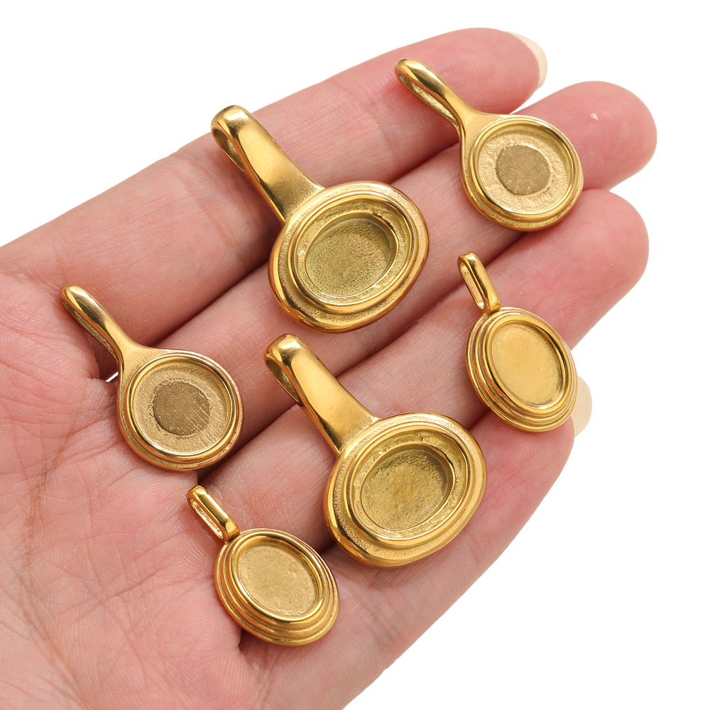 5pcs Stainless Steel Round Ova – Resin Art Handmade Bewertung und Preis