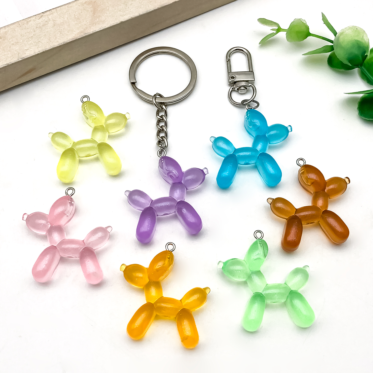 5/10pcs Colorful Balloon Dog C – Resin Art Keychain Bewertung und Preis
