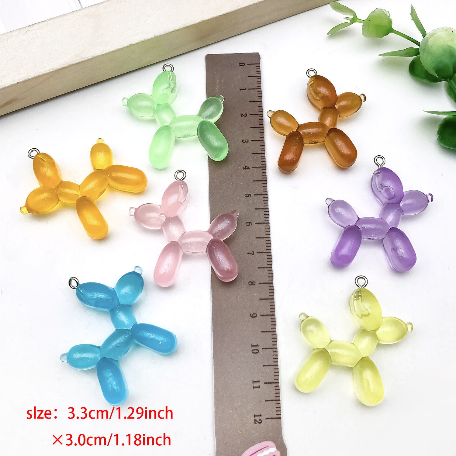 5/10pcs Colorful Balloon Dog C – Resin Art Keychain Bewertung und Preis