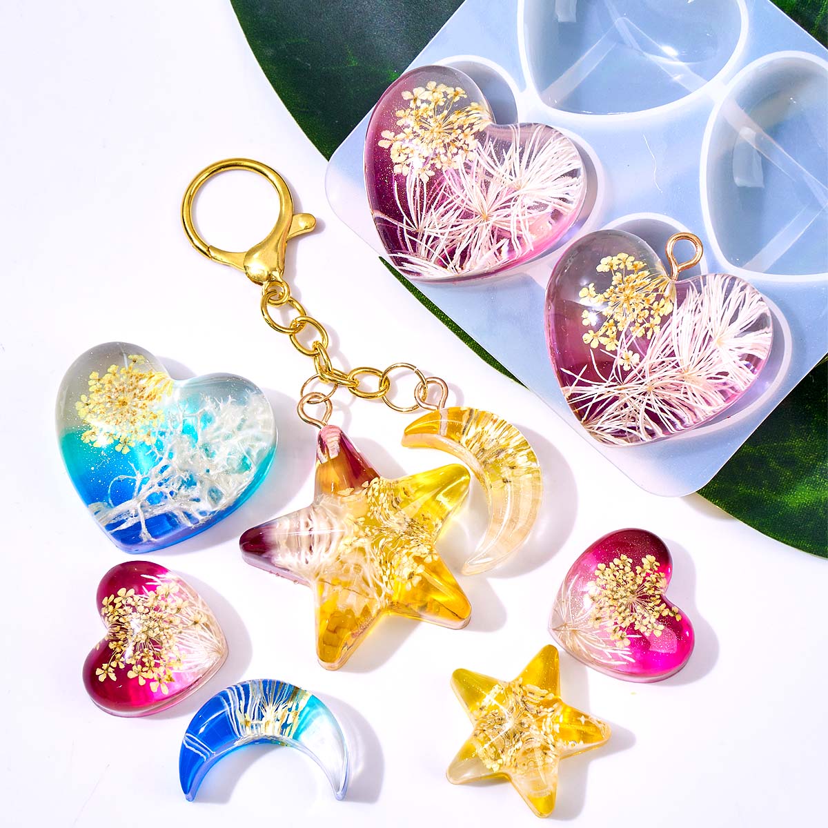 Heart Star Moon Pendant Silico – Resin Art Kit With Molds Bewertung und Preis