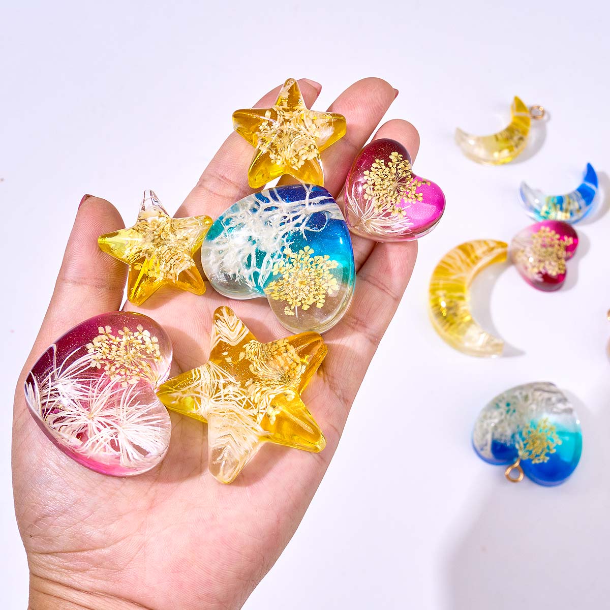 Heart Star Moon Pendant Silico – Resin Art Kit With Molds Bewertung und Preis