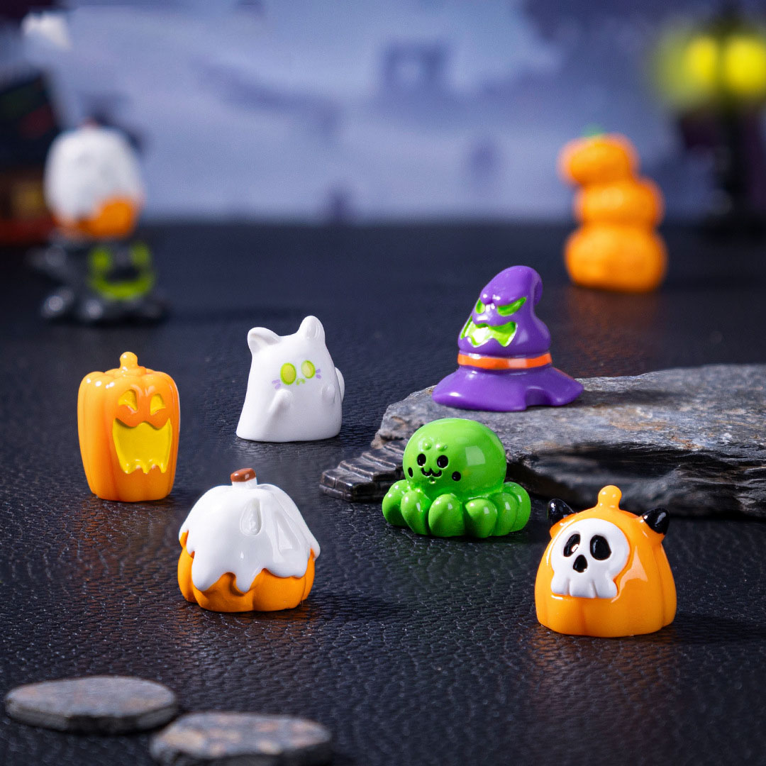 5pcs Halloween Pumpkin ghost S – Resin Art Keychain Bewertung und Preis