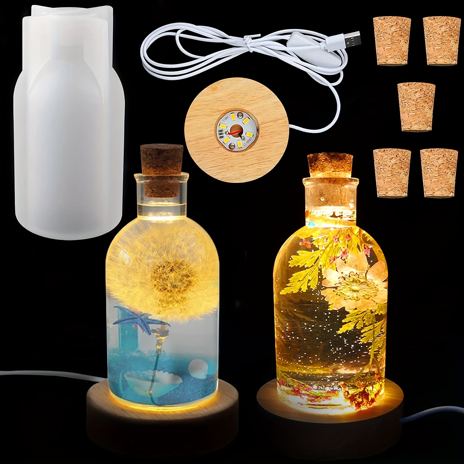 Drift Bottle Light Resin Mold  – Resin Art Lamp Bewertung und Preis