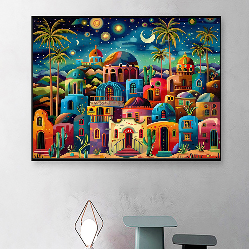 Frameless,Night View 5D Diamon – Resin Art Wall Bewertung und Preis