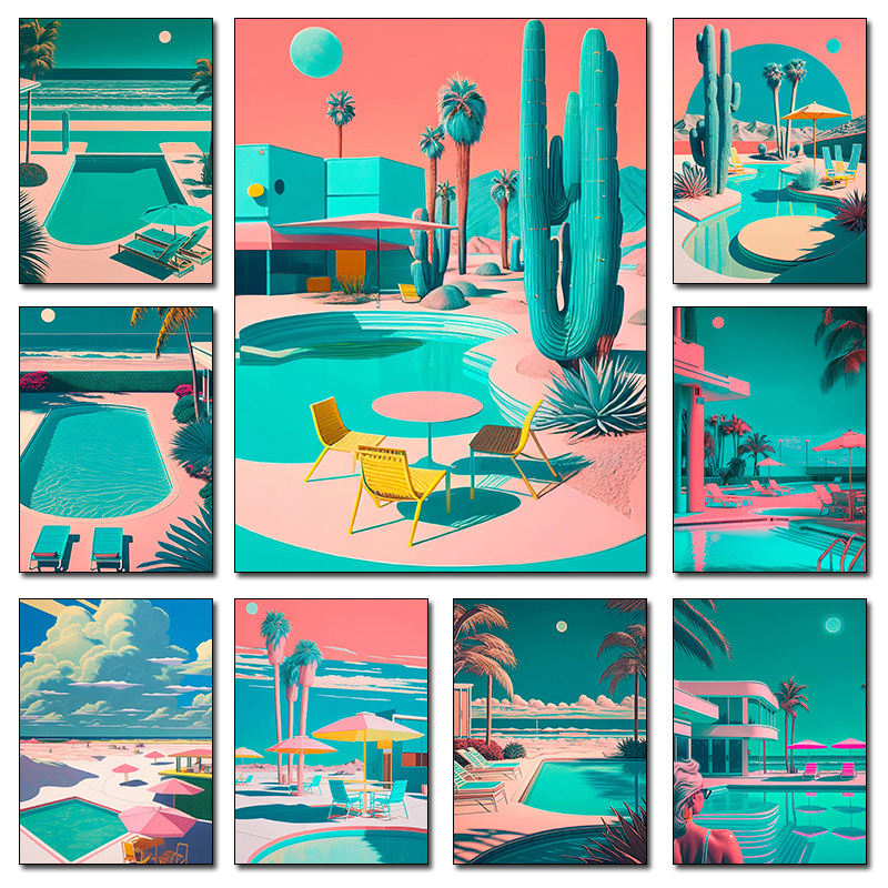 Retro Futuristic Beachside Pal – Resin Art Wall Bewertung und Preis