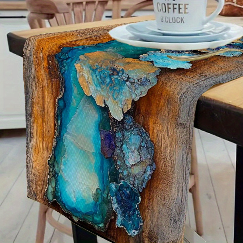 Resin Geode Table Runner Polye – Resin Art Dining Table Bewertung und Preis