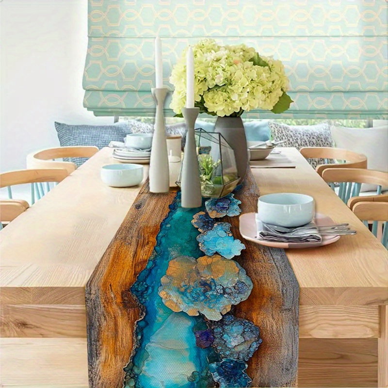 Resin Geode Table Runner Polye – Resin Art Dining Table Bewertung und Preis