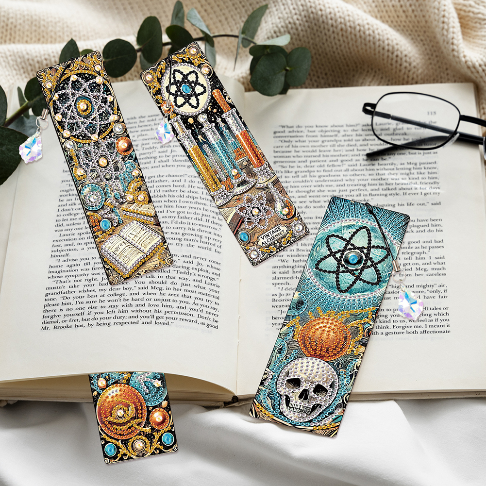 8Pcs DIY Skull Diamond Paintin – Resin Art Bookmark Bewertung und Preis
