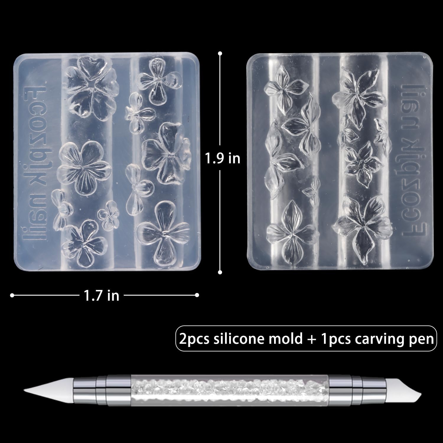 Silicone Nail Art Molds, 2PCS  – Resin Art Images Bewertung und Preis
