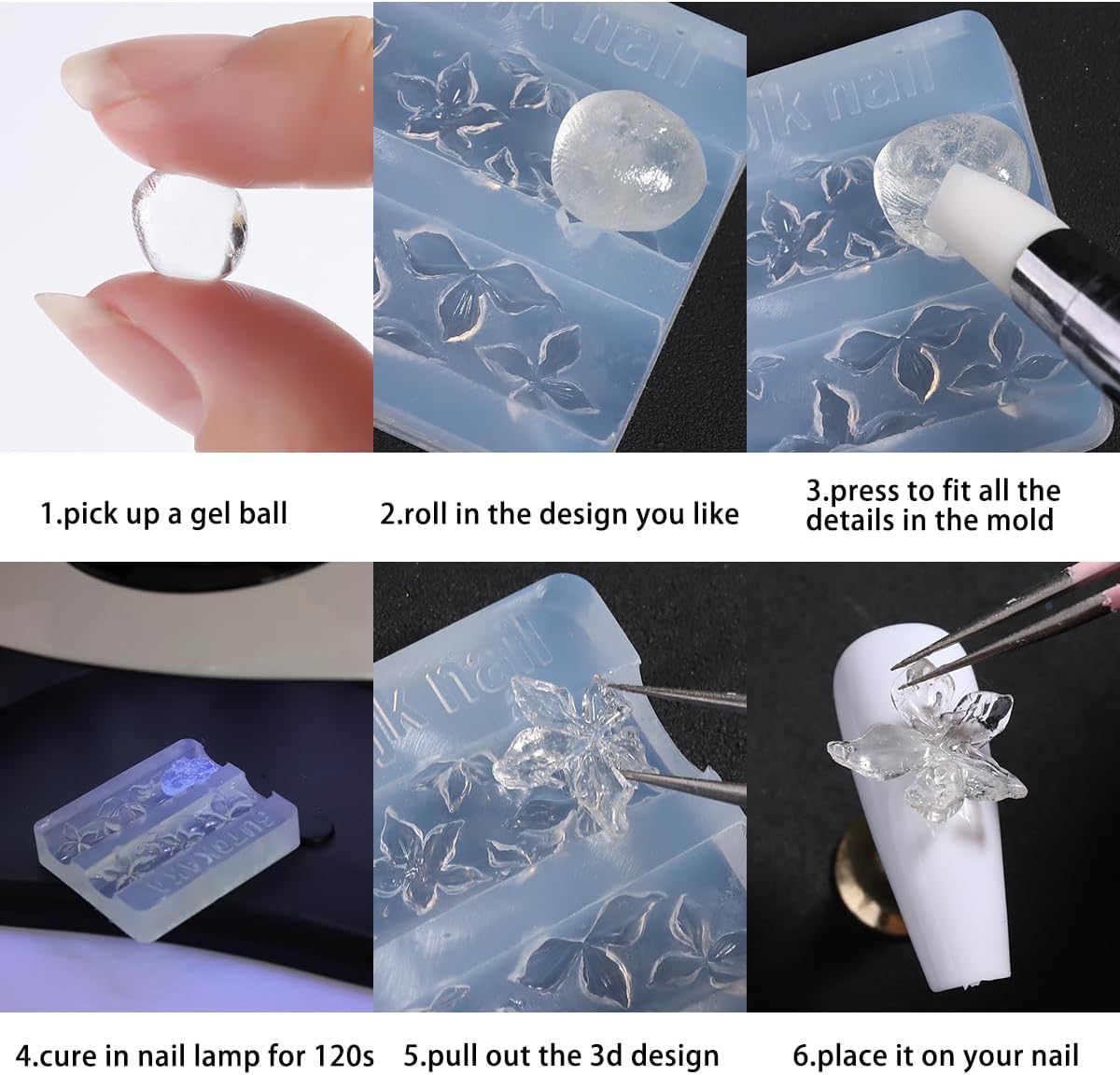 Silicone Nail Art Molds, 2PCS  – Resin Art Images Bewertung und Preis