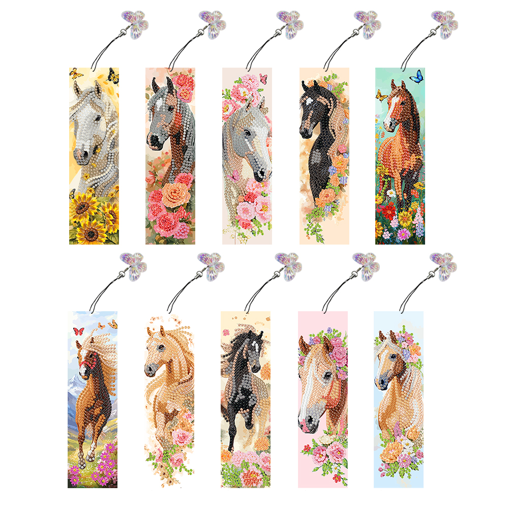 10Pcs Horse DIY Diamond Painti – Resin Art Bookmark Bewertung und Preis