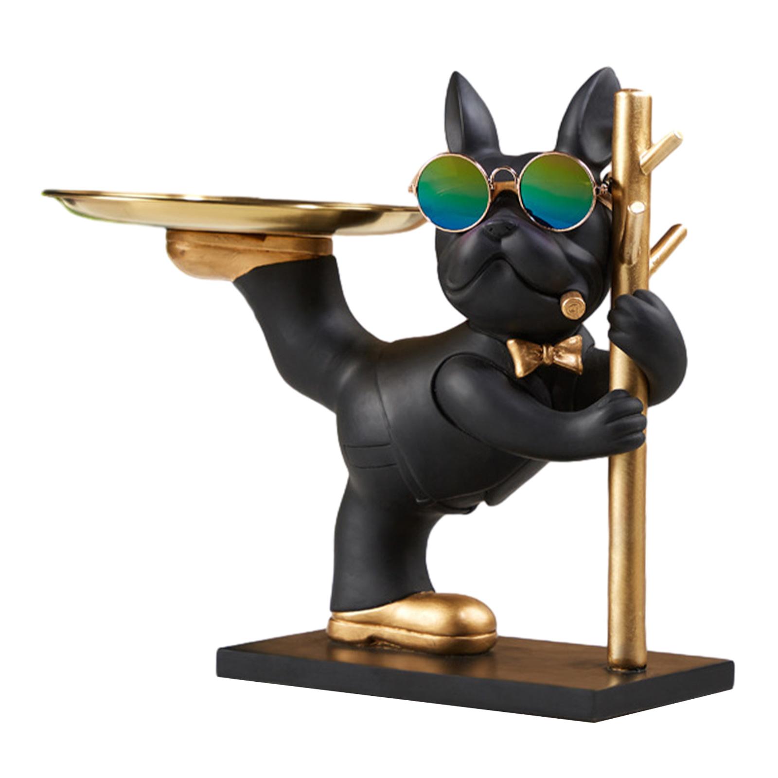Bulldog Statue Desk Storage Tr – Resin Art Dining Table Bewertung und Preis