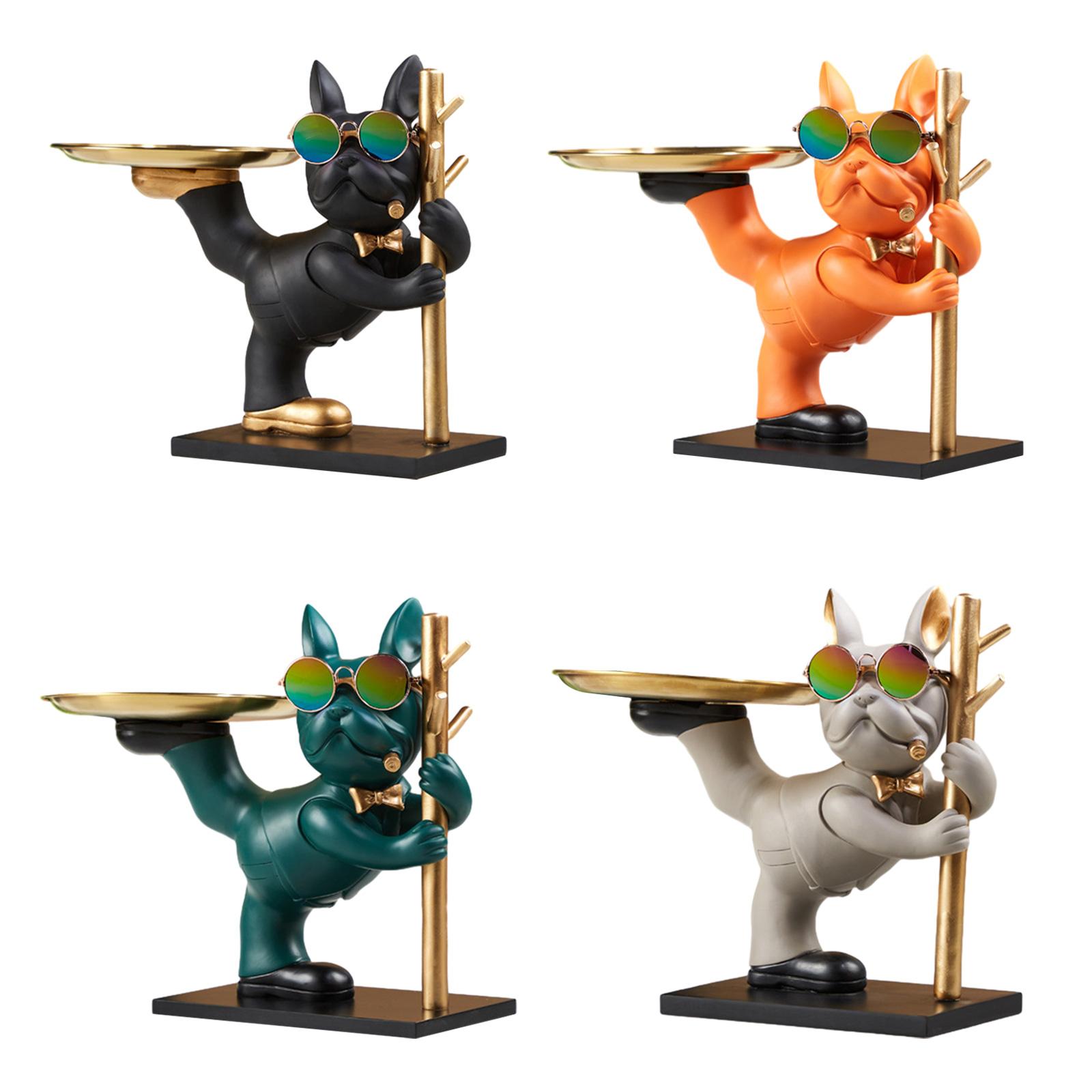 Bulldog Statue Desk Storage Tr – Resin Art Dining Table Bewertung und Preis