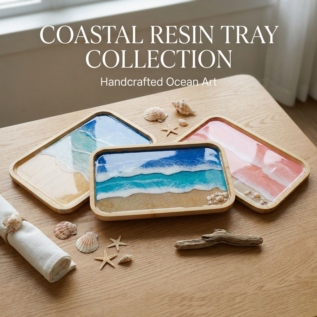 Epoxy Resin Ocean Art Decorati – Resin Art Dining Table Bewertung und Preis