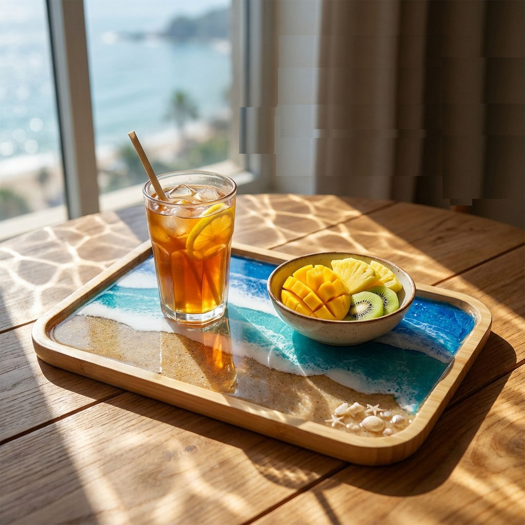 Epoxy Resin Ocean Art Decorati – Resin Art Dining Table Bewertung und Preis