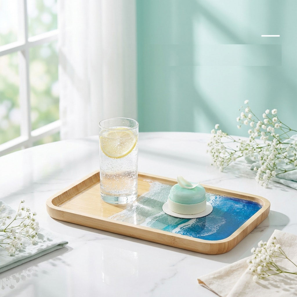 Epoxy Resin Ocean Art Decorati – Resin Art Dining Table Bewertung und Preis