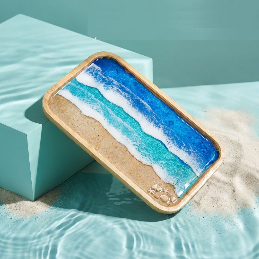 Epoxy Resin Ocean Art Decorati – Resin Art Dining Table Bewertung und Preis
