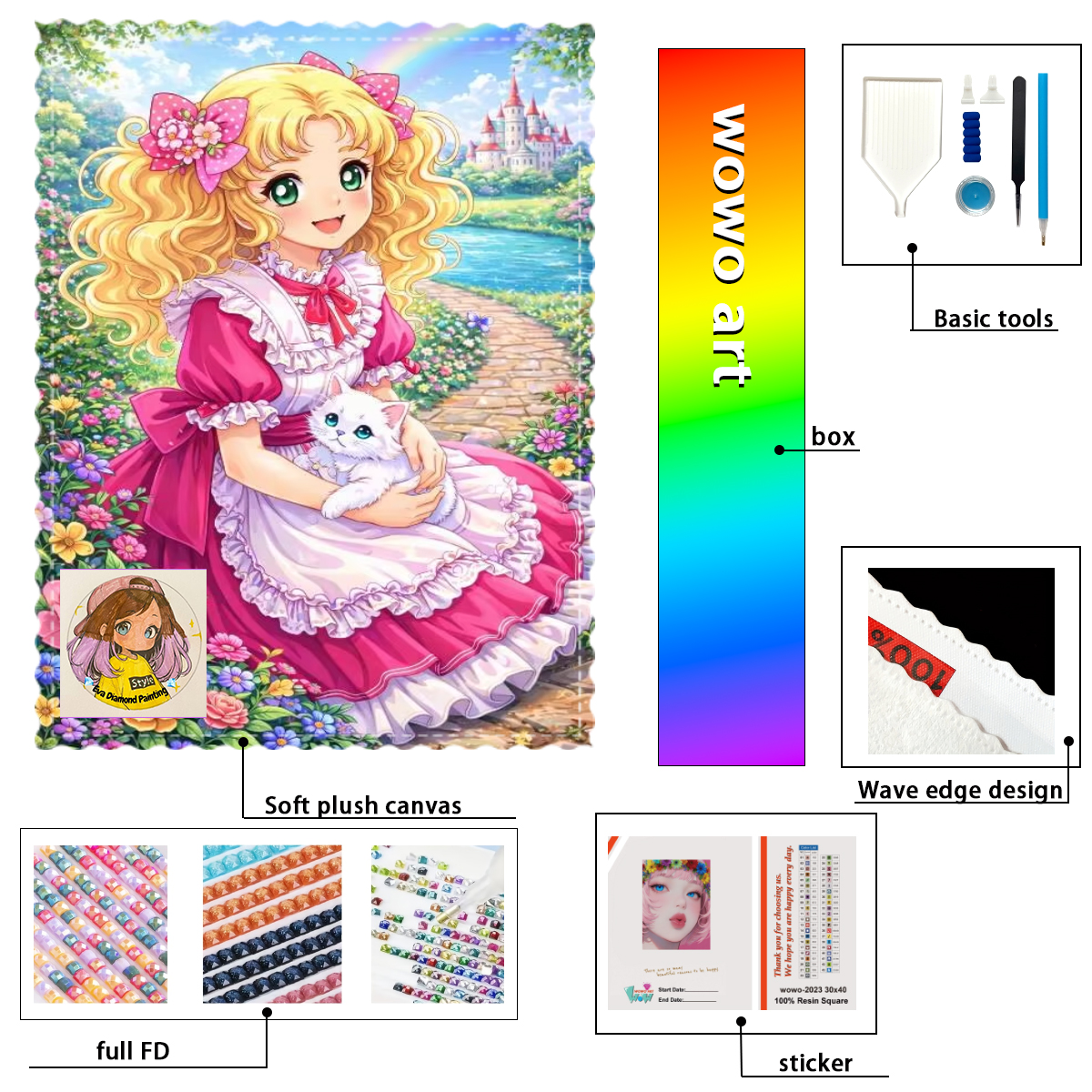 【eva Diamond Art】Chica rubia y – Resin Art To Buy Bewertung und Preis