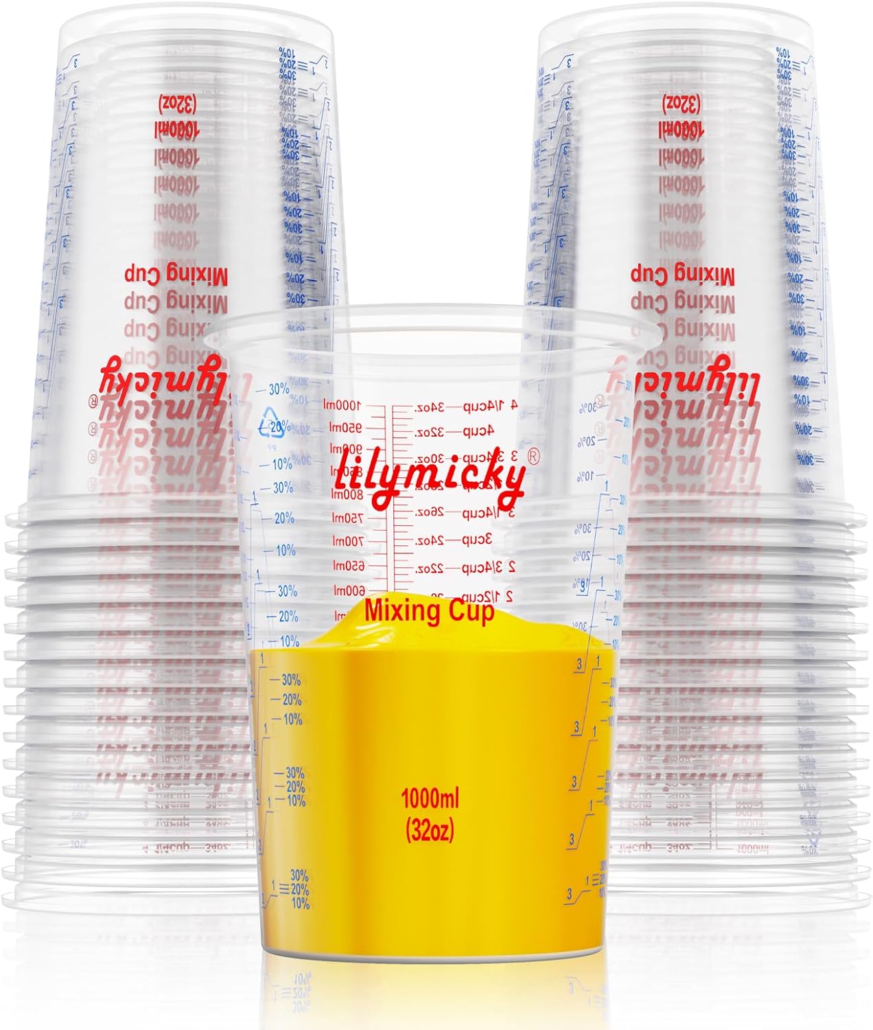 25 Pack 32 oz Plastic Measurin – Resin Art Images Bewertung und Preis