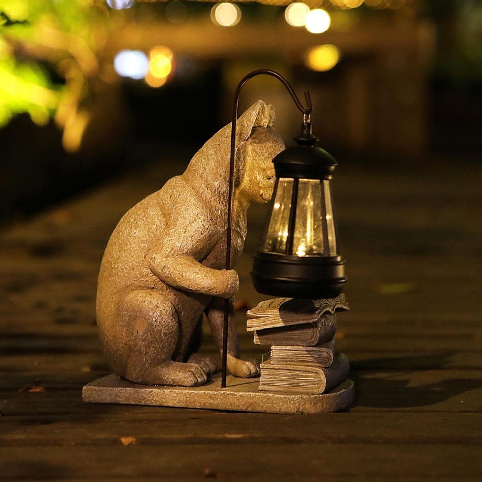 Cat Solar Garden Mini Statue S – Resin Art Lamp Bewertung und Preis
