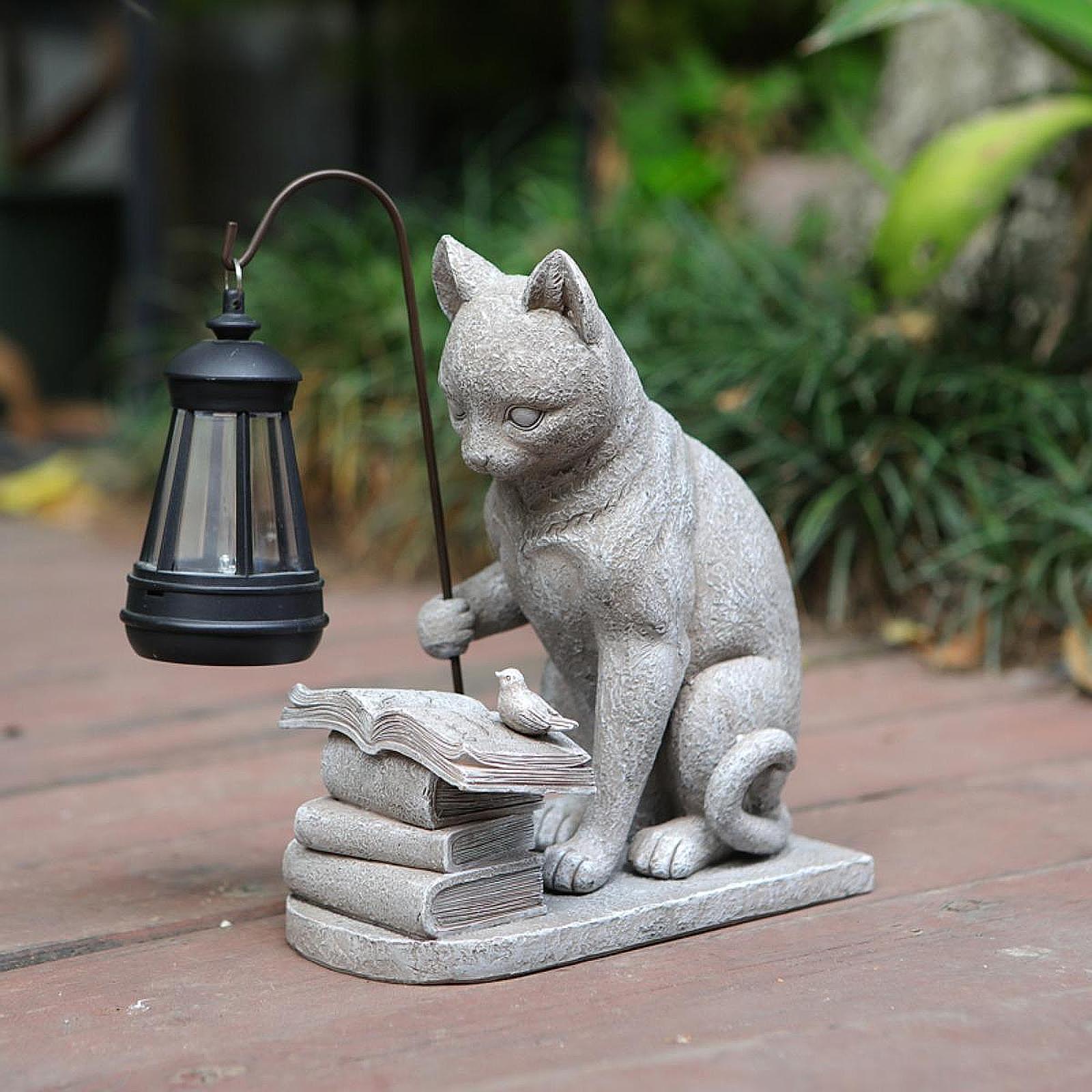 Cat Solar Garden Mini Statue S – Resin Art Lamp Bewertung und Preis