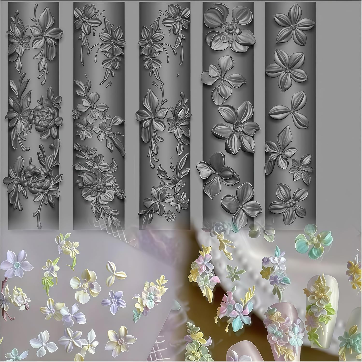3D Flowers Nail Mold Silicone  – Resin Art Images Bewertung und Preis