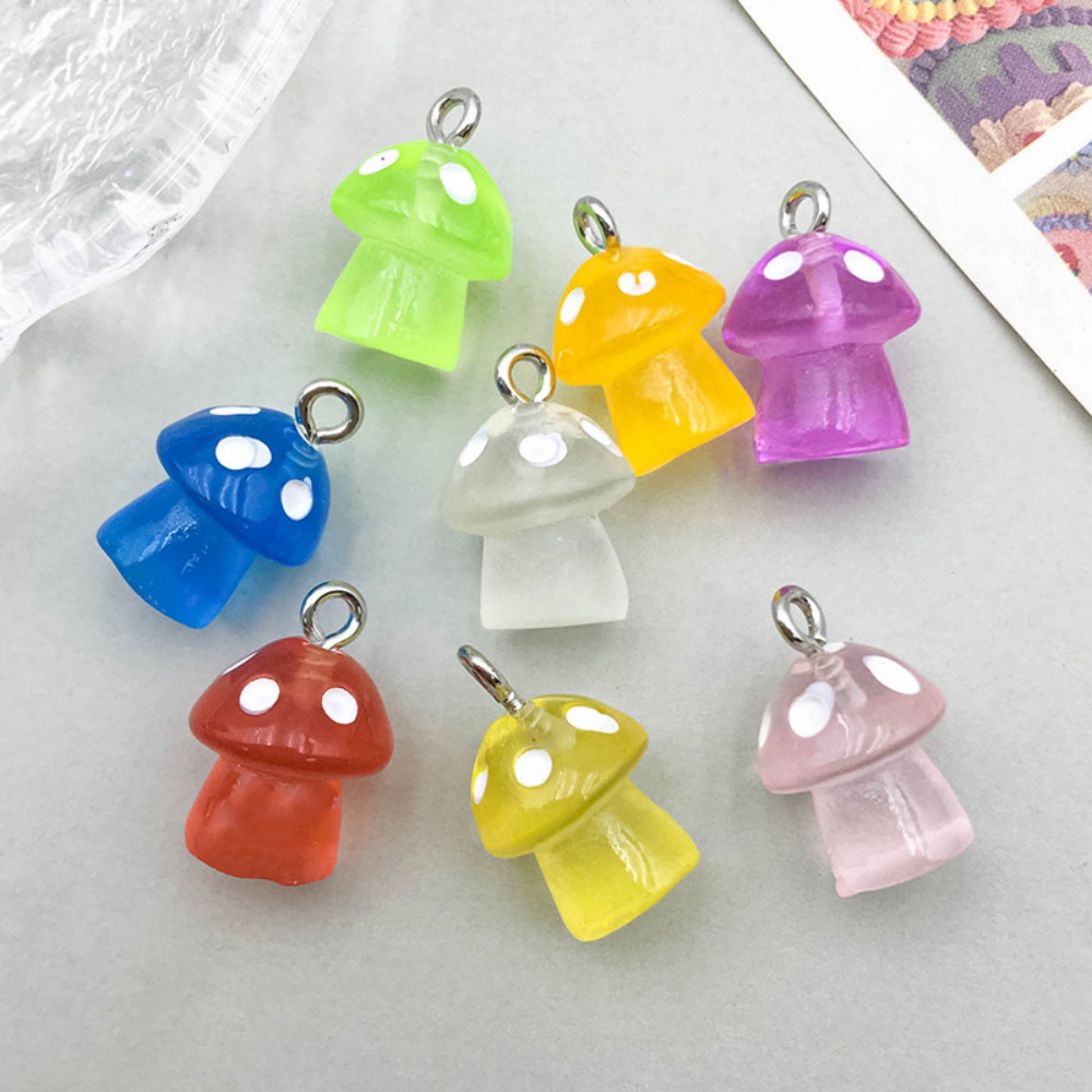 16pcs Luminous Mushroom Charms – Resin Art Handmade Bewertung und Preis